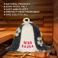 Sauna de baño de sauna de lana unisex fieltro